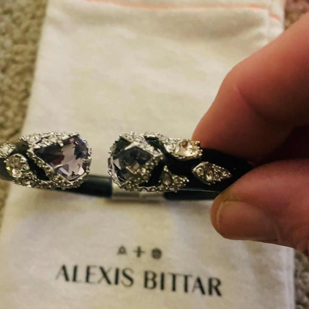 Alexis Bittar black and crystal  hinge bracelet